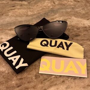 Quay Australia Black Sunglasses with Purple Lenses